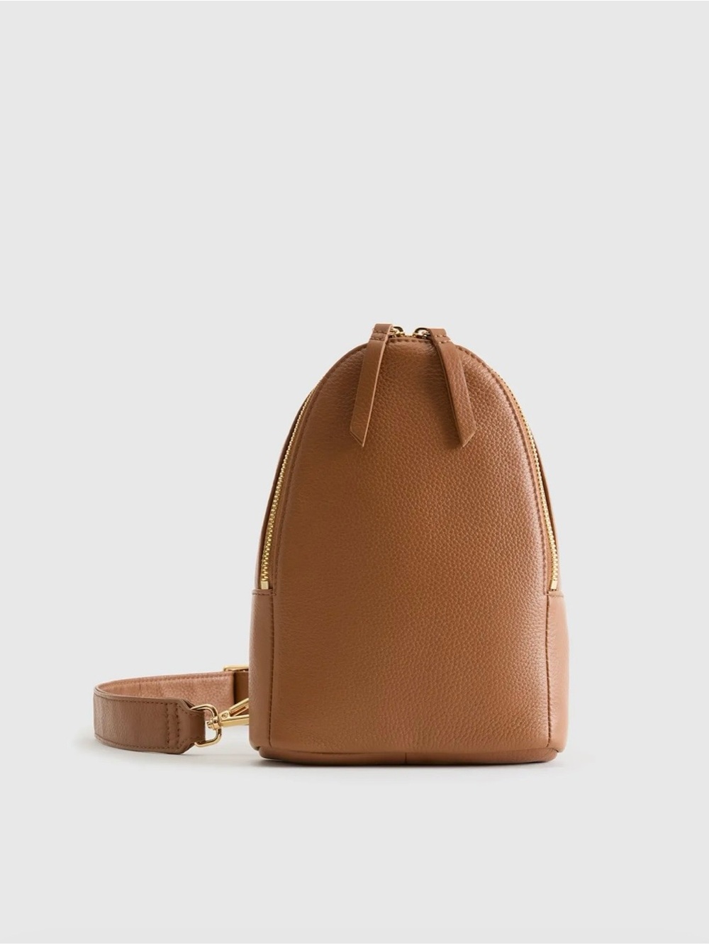 Leather Mini Crossbody - Brown